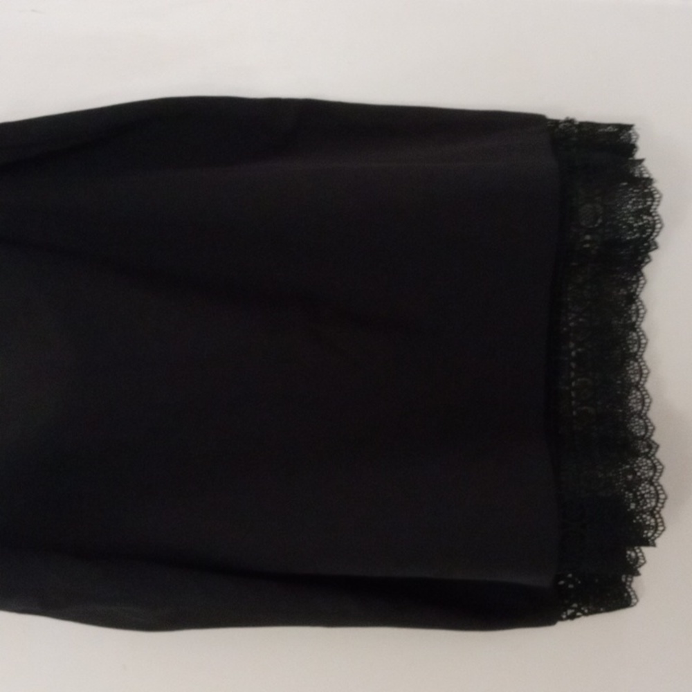 Mynt 1792 Black New Knee Length Lace Trim Skirt Size 22W